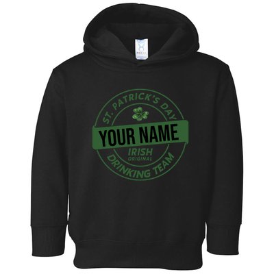 Personalized Irish Shirt Drinking Team Toddler Hoodie