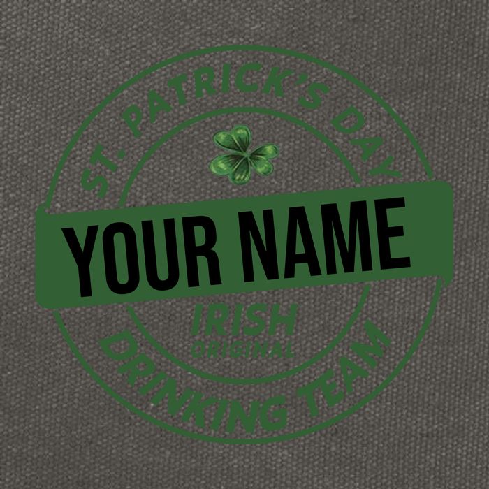 Personalized Irish Shirt Drinking Team Cotton Canvas Backpack