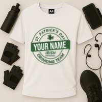 Personalized Irish Shirt Drinking Team Cooling Performance Crew T-Shirt