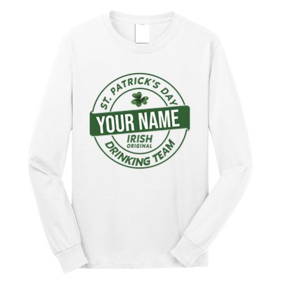 Personalized Irish Shirt Drinking Team Long Sleeve Shirt