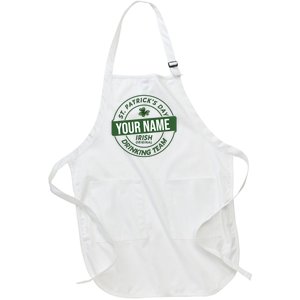 Personalized Irish Shirt Drinking Team Full-Length Apron With Pockets