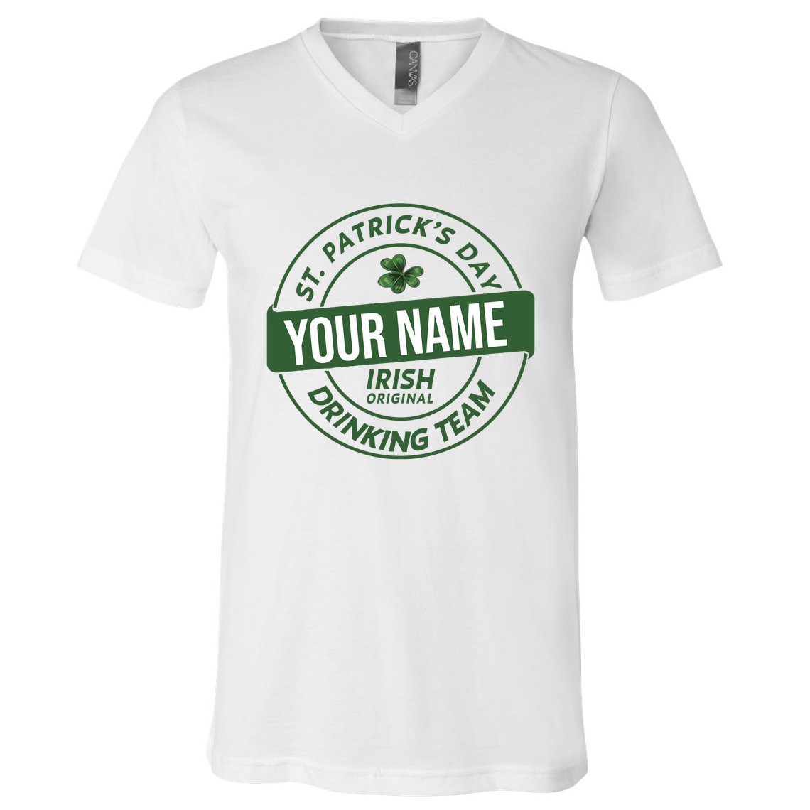 Personalized Irish Shirt Drinking Team V-Neck T-Shirt