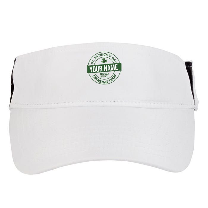 Personalized Irish Shirt Drinking Team Adult Drive Performance Visor