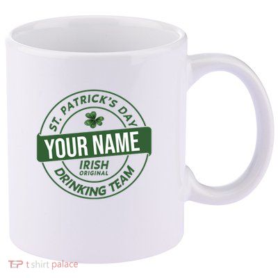 Personalized Irish Shirt Drinking Team 11oz C Handle Ceramic Mug