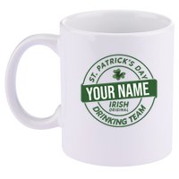 Personalized Irish Shirt Drinking Team 11oz C Handle Ceramic Mug
