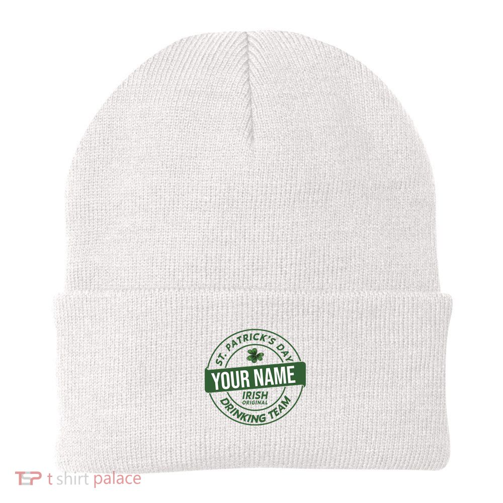 Personalized Irish Shirt Drinking Team Knit Cap Winter Beanie