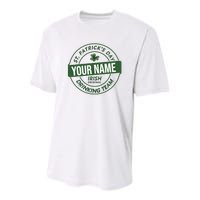 Personalized Irish Shirt Drinking Team Youth Performance Sprint T-Shirt