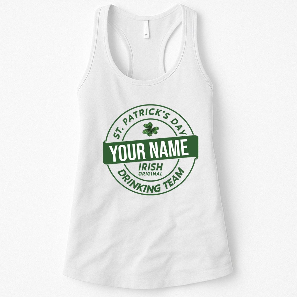 Personalized Irish Shirt Drinking Team Womens Tank Top