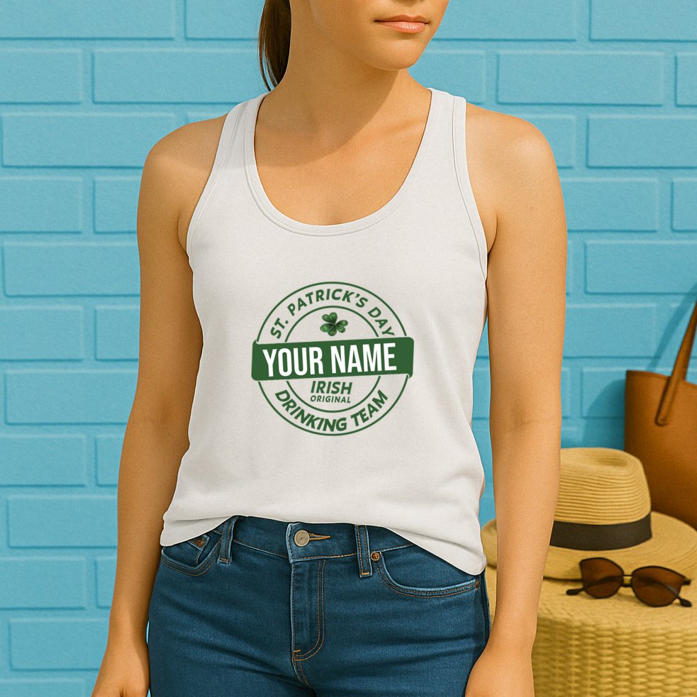 Personalized Irish Shirt Drinking Team Womens Tank Top