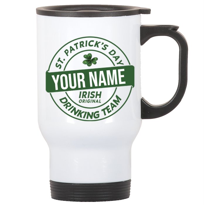 Personalized Irish Shirt Drinking Team Stainless Steel Travel Mug