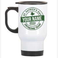 Personalized Irish Shirt Drinking Team Stainless Steel Travel Mug