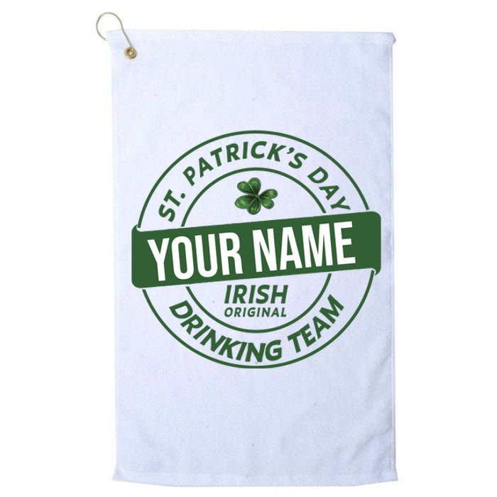 Personalized Irish Shirt Drinking Team Platinum Collection Golf Towel