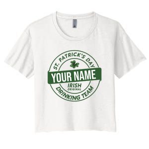 Personalized Irish Shirt Drinking Team Women's Crop Top Tee