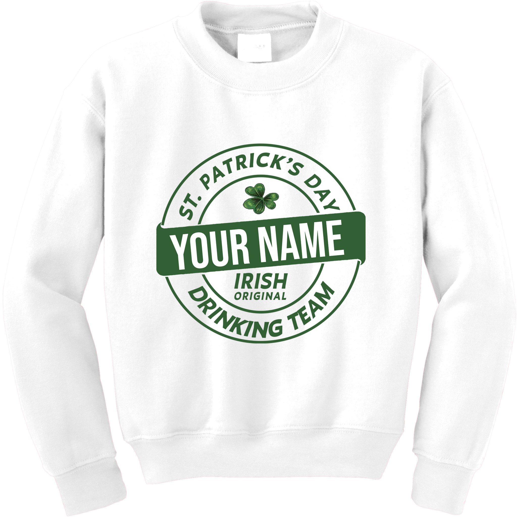 Personalized Irish Shirt Drinking Team Kids Sweatshirt