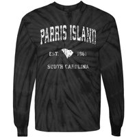 Parris Island South Carolina Sc Vintage Athletic Sports Desi Tie-Dye Long Sleeve Shirt