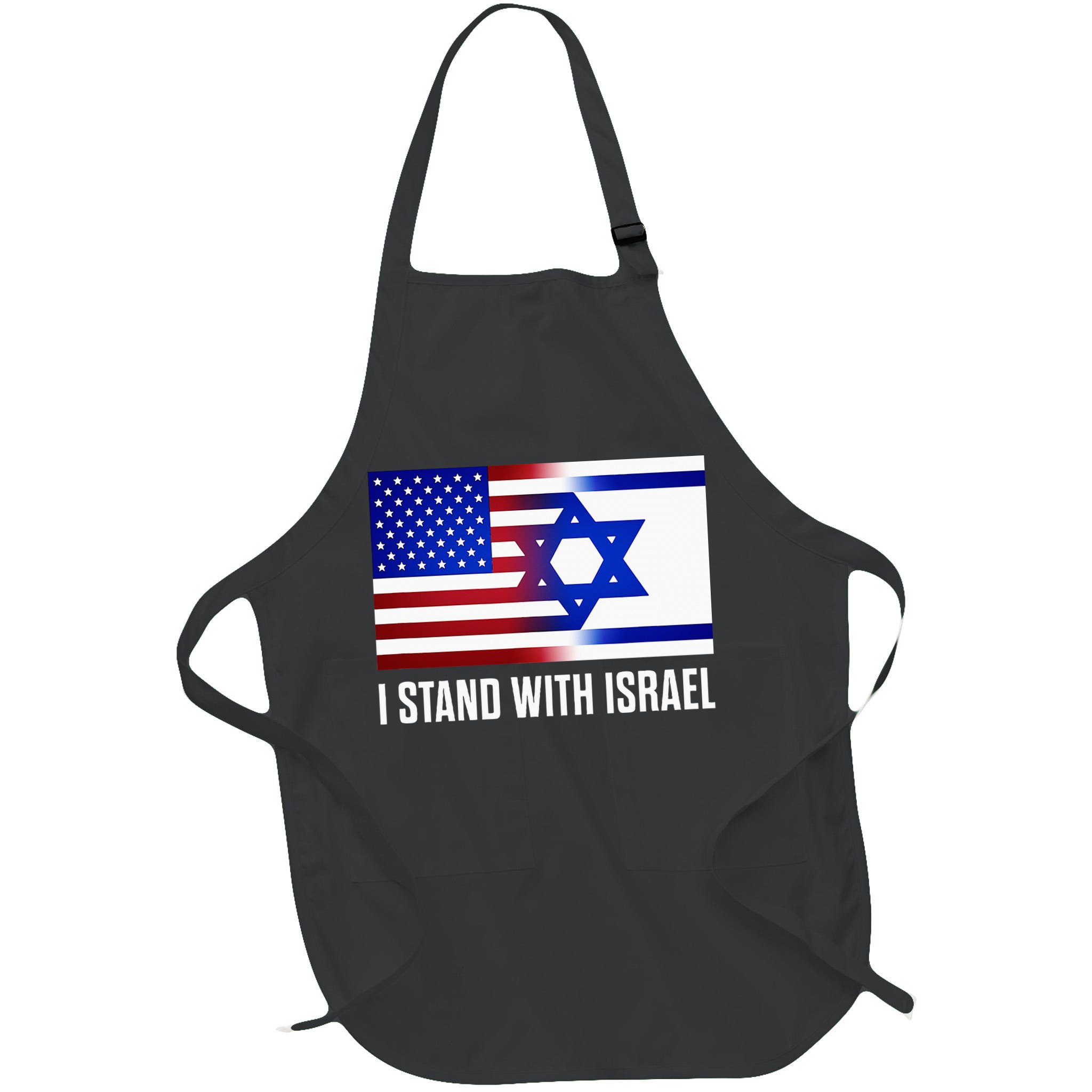 Pro Israel Supporter I Stand With Israel Patriotic USA Flag Apron