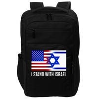 Pro Israel Supporter I Stand With Israel Patriotic USA Flag Impact Tech Backpack