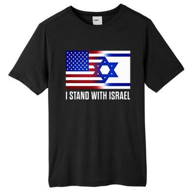 Pro Israel Supporter I Stand With Israel Patriotic USA Flag Tall Fusion ChromaSoft Performance T-Shirt