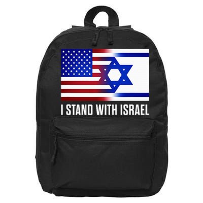 Pro Israel Supporter I Stand With Israel Patriotic USA Flag 16 in Basic Backpack