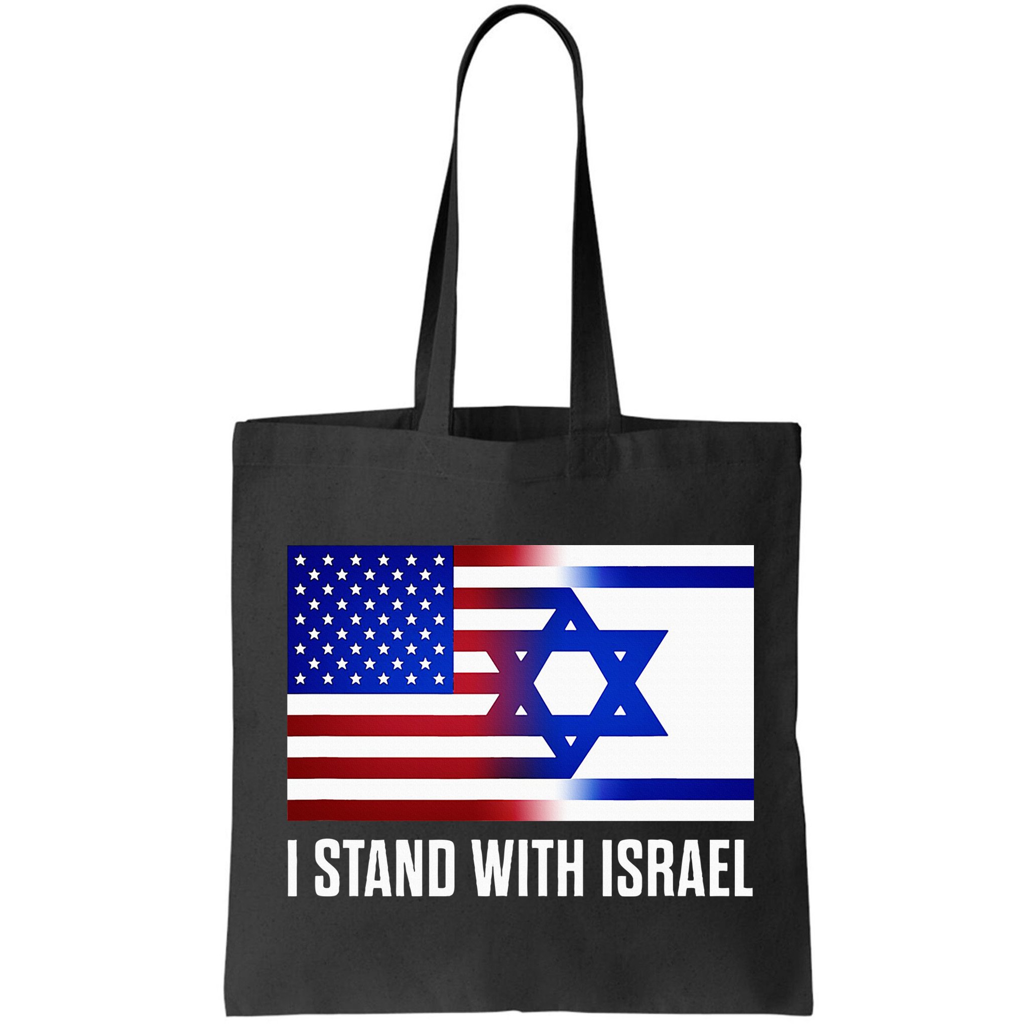 Pro Israel Supporter I Stand With Israel Patriotic USA Flag Bag