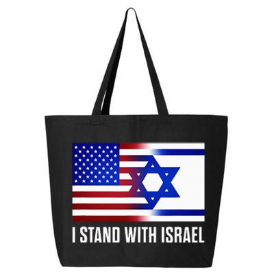 Pro Israel Supporter I Stand With Israel Patriotic USA Flag 25L Jumbo Tote