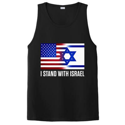 Pro Israel Supporter I Stand With Israel Patriotic USA Flag PosiCharge Competitor Tank
