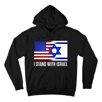 Pro Israel Supporter I Stand With Israel Patriotic USA Flag Tall Hoodie