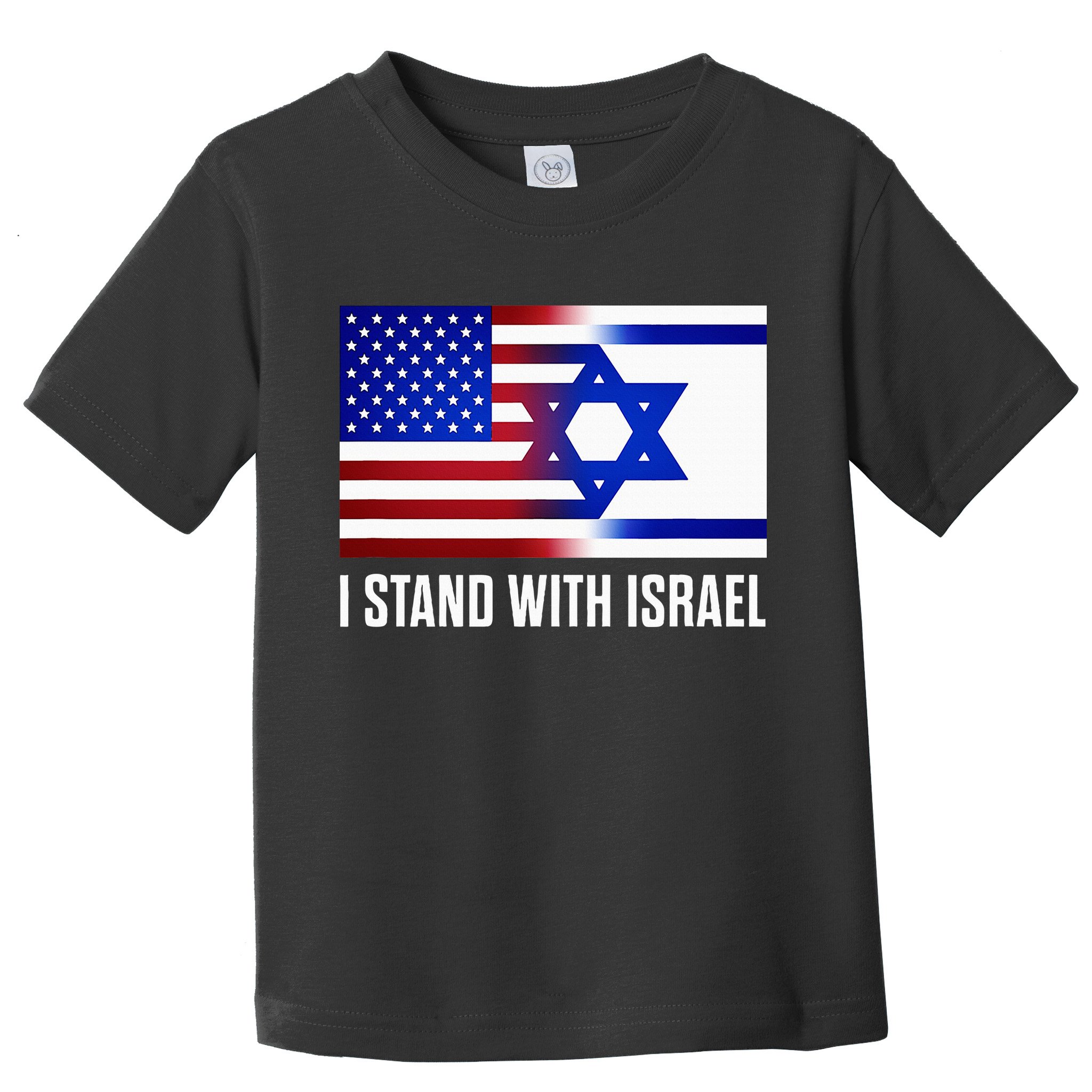 Pro Israel Supporter I Stand With Israel Patriotic USA Flag Toddler T-Shirt