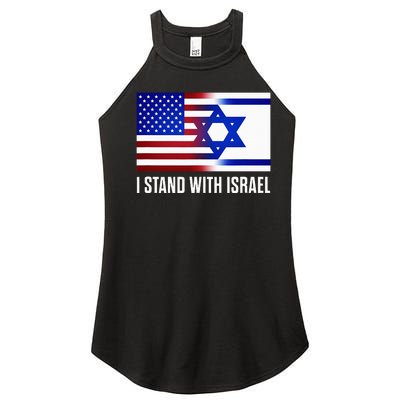 Pro Israel Supporter I Stand With Israel Patriotic USA Flag Women’s Perfect Tri Rocker Tank