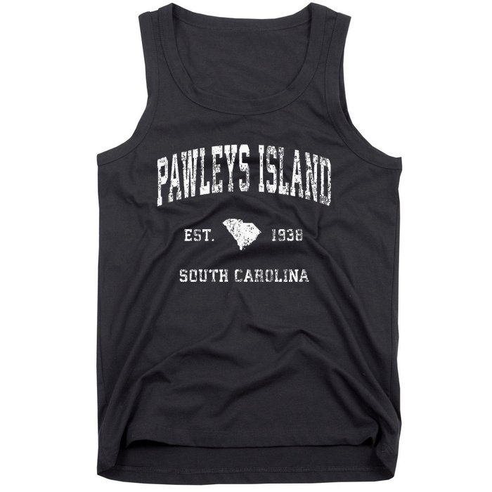 Pawleys Island South Carolina SC Vintage Athletic Sports Des Tank Top