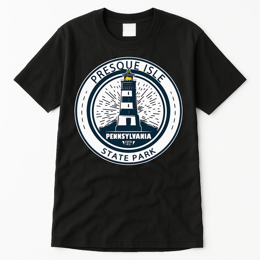 Presque Isle State Park Pennsylvania Badge Vintage Tall T-Shirt