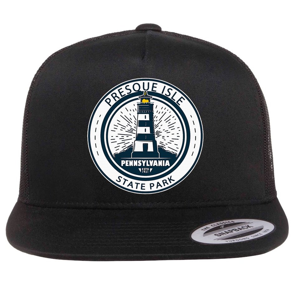 Presque Isle State Park Pennsylvania Badge Vintage Flat Bill Trucker Hat