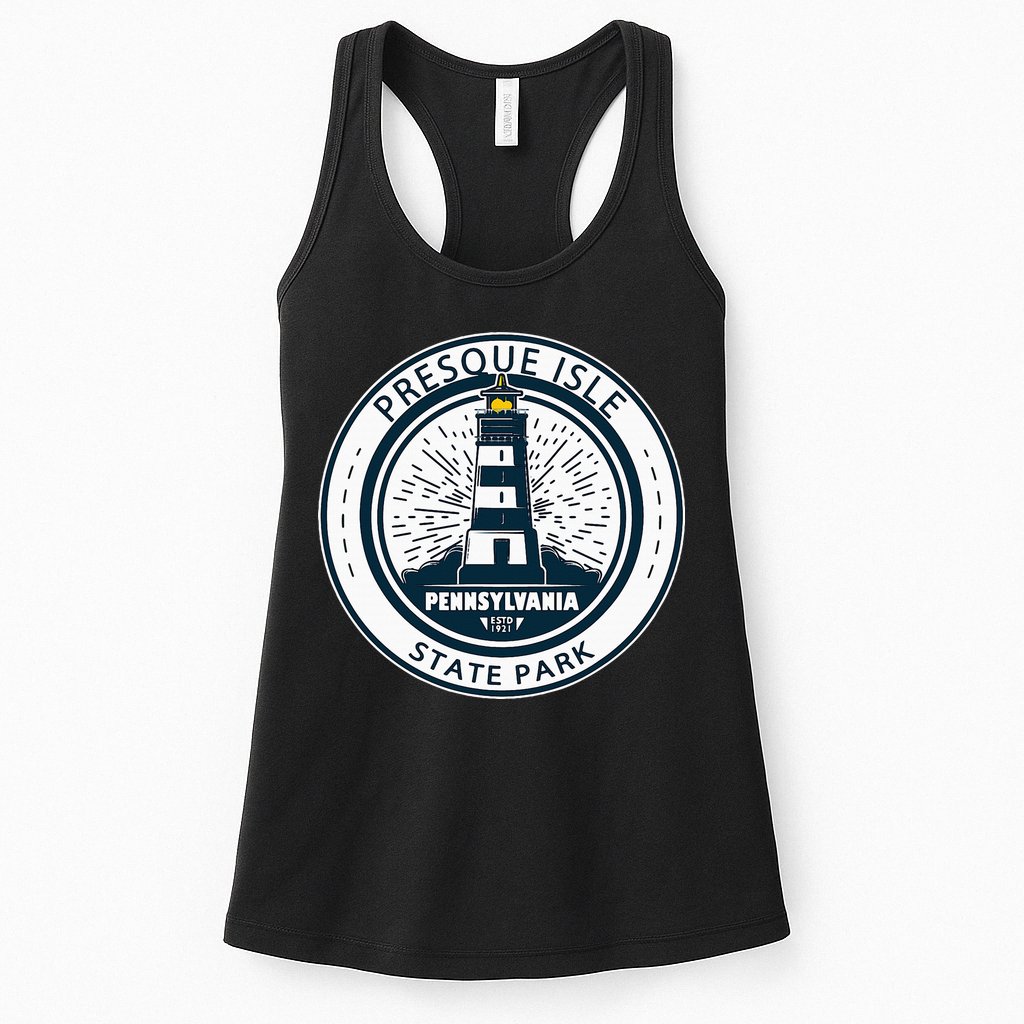 Presque Isle State Park Pennsylvania Badge Vintage Womens Tank Top