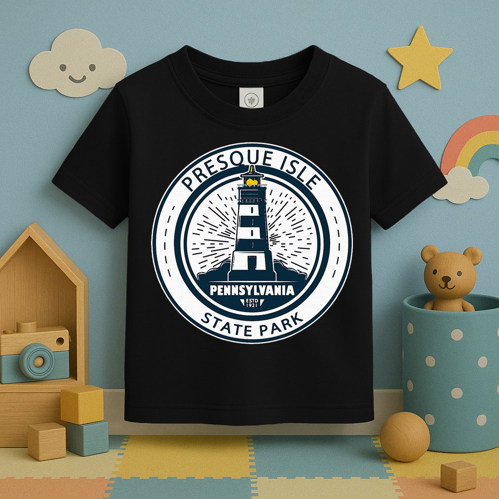 Presque Isle State Park Pennsylvania Badge Vintage Toddler T-Shirt