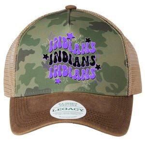 Purple Indians School Spirit Spirit Wear Legacy Tie Dye Trucker Hat