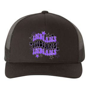 Purple Indians School Spirit Spirit Wear Yupoong Adult 5-Panel Trucker Hat