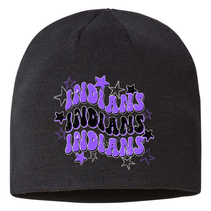 Purple Indians School Spirit Spirit Wear Sustainable Beanie