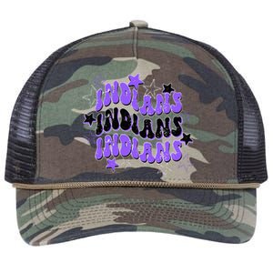 Purple Indians School Spirit Spirit Wear Retro Rope Trucker Hat Cap