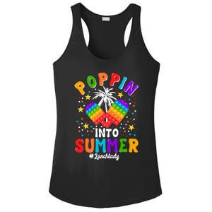 Poppin Into Summer Colorful Ice Cream Summer Lunch Lady Cool Gift Ladies PosiCharge Competitor Racerback Tank