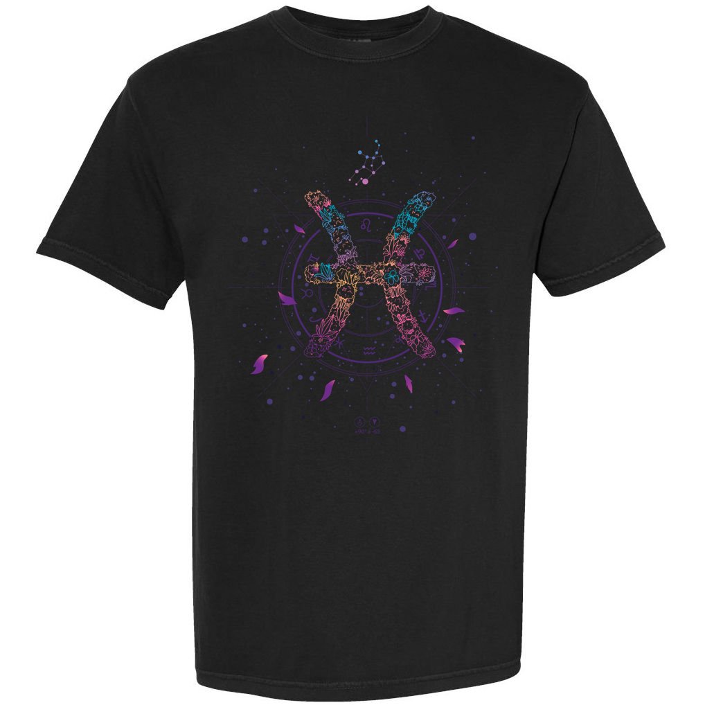 Pisces Floral Zodiac Comfort Colors T-Shirt