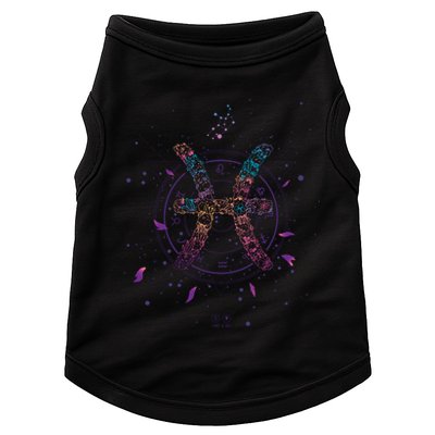 Pisces Floral Zodiac Doggie Tank