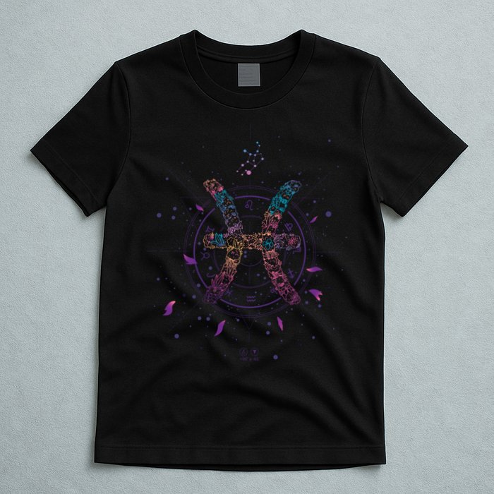 Pisces Floral Zodiac T-Shirt
