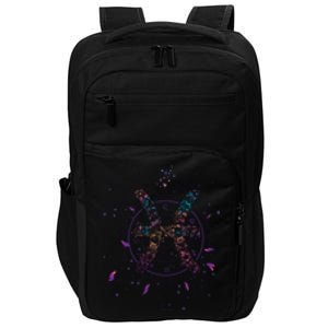 Pisces Floral Zodiac Impact Tech Backpack