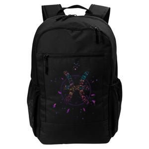 Pisces Floral Zodiac Daily Commute Backpack