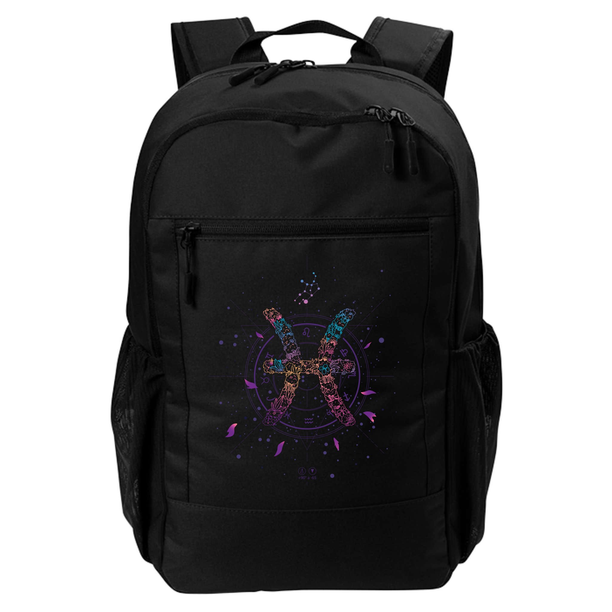 Pisces Floral Zodiac Backpack