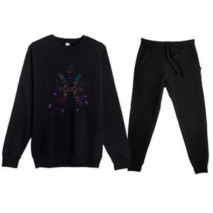 Pisces Floral Zodiac Premium Crewneck Sweatsuit Set