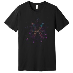 Pisces Floral Zodiac Premium T-Shirt