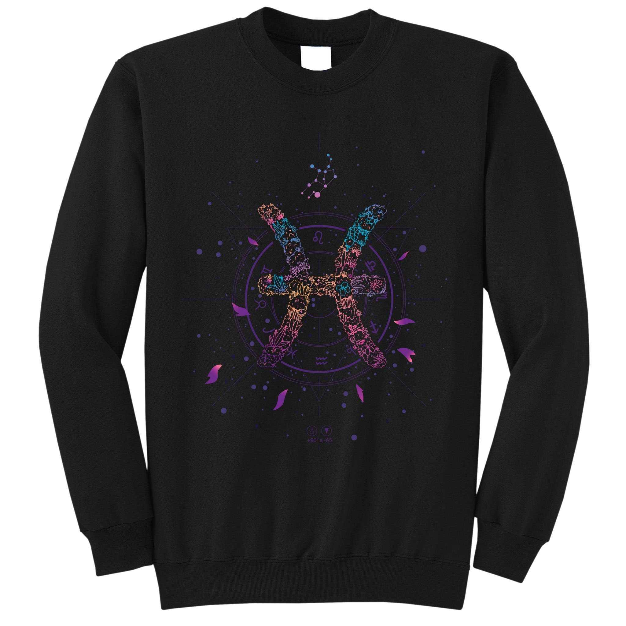 Pisces Floral Zodiac Tall Sweatshirt