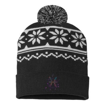 Pisces Floral Zodiac USA-Made Snowflake Beanie