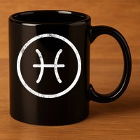 Pisces Sign Logo  11oz C Handle Ceramic Mug